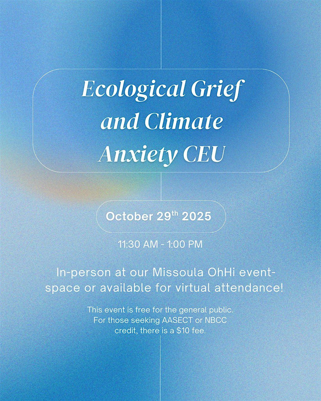 Ecological Grief and Climate Anxiety CEU