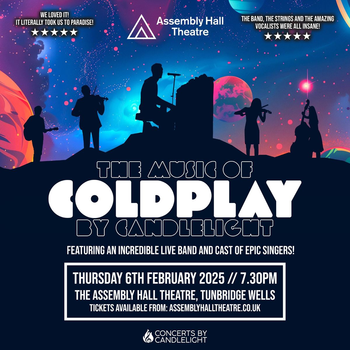 The Music Of Coldplay By Candlelight at Assembly Hall Theatre, Tunbridge Wells