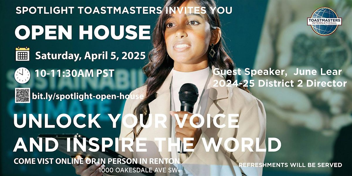 Unlock Your Voice and Inspire the World - OPEN HOUSE