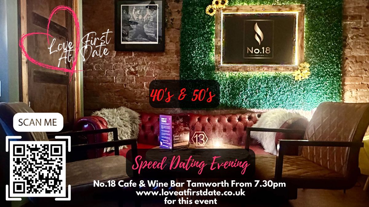 40\u2019s & 50\u2019s Speed Dating Event Tamworth  