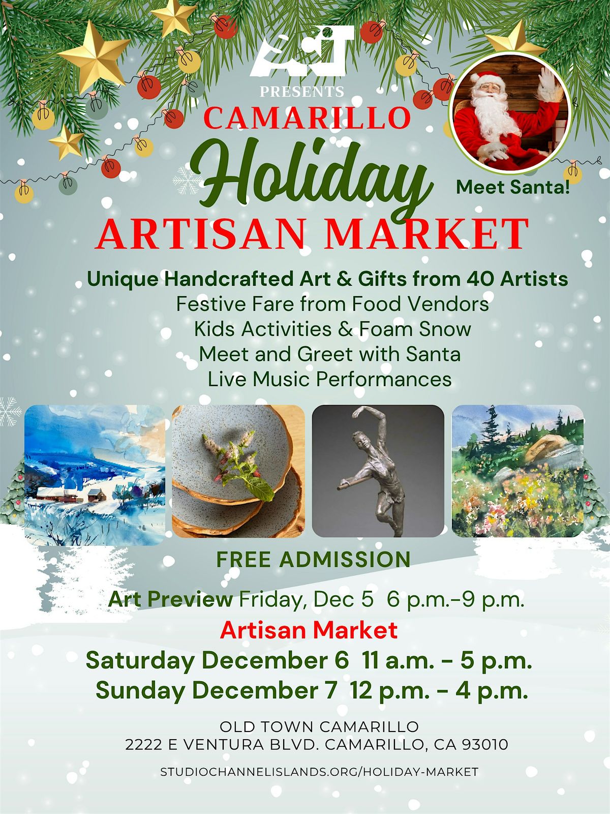 Camarillo Holiday Artisan Market -  3 Day Event
