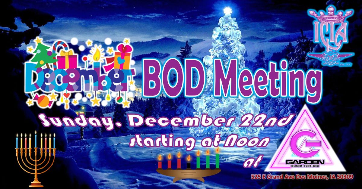 December BOD Meeting