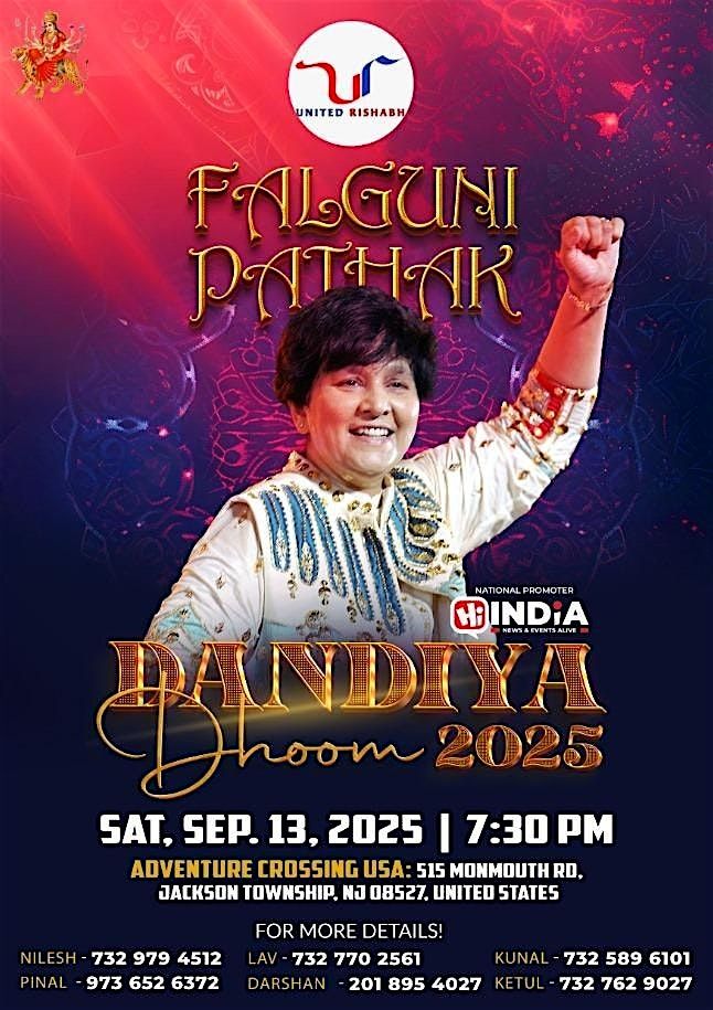 Falguni Pathak Dandia Dhoom 2025 | Sept 13, Saturday