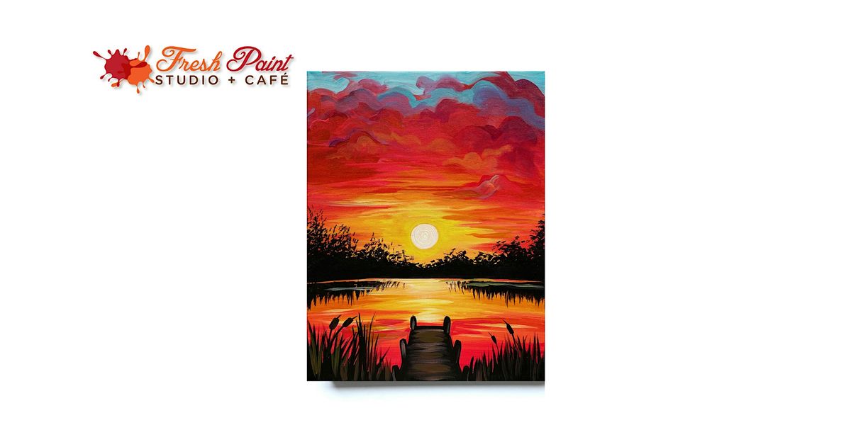 Paint & Sip - Paint Night  - Sunset Dock Acrylic Painting