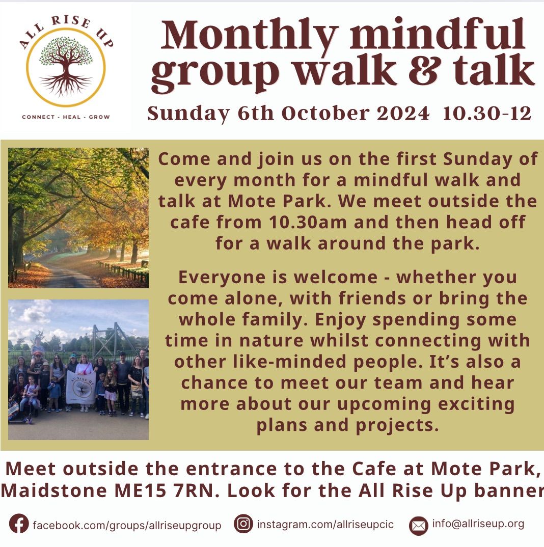 Monthly mindful walk and talk -October 