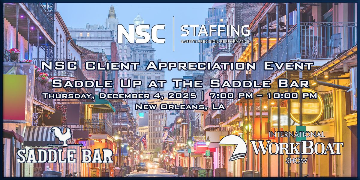 NSC Client Appreciation Event: Saddle Up at The Saddle Bar | WorkBoat 2025