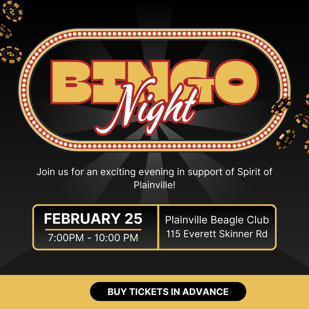 Save the Date: Spirit of Plainville Bingo Night