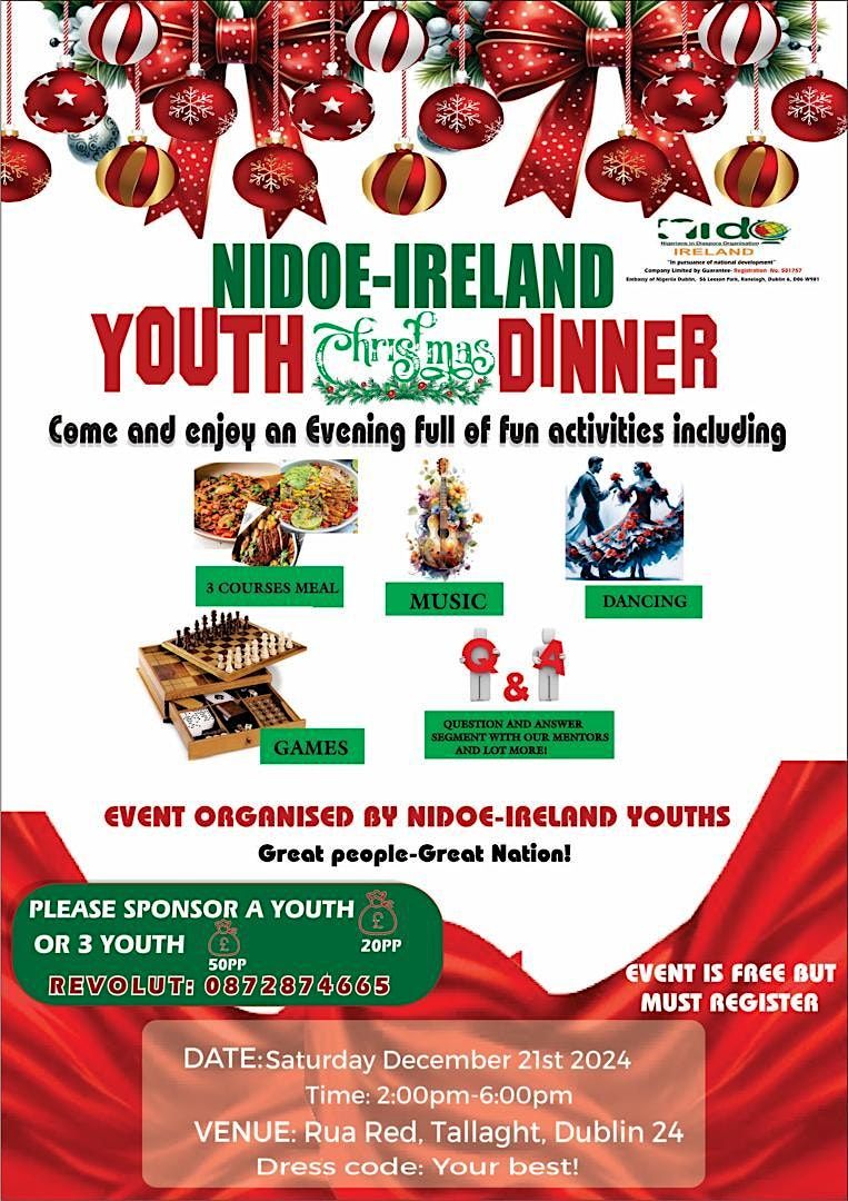 NIDOE-IRELAND YOUTH: Christmas Dinner