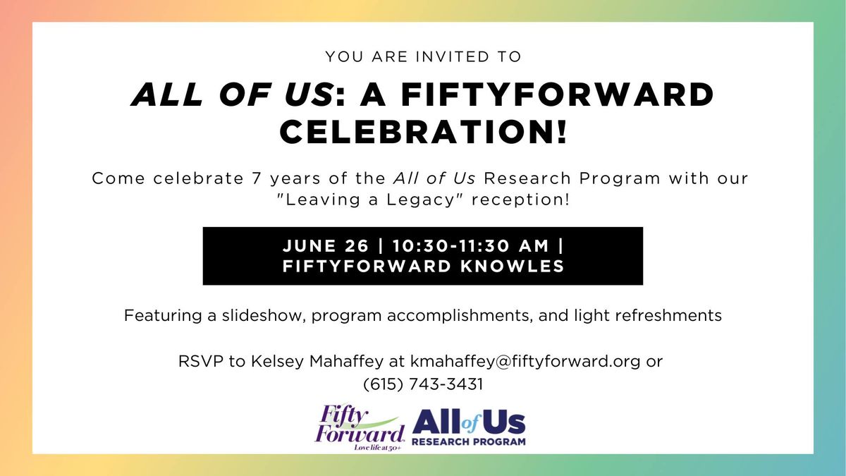 All of Us: A FiftyForward Celebration!