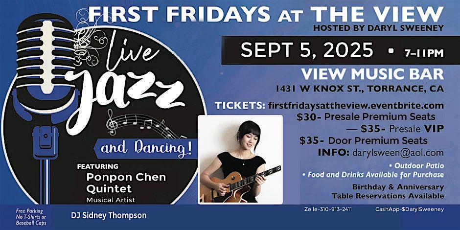 First Fridays at the View Featuring Ponpon Chen Quintet