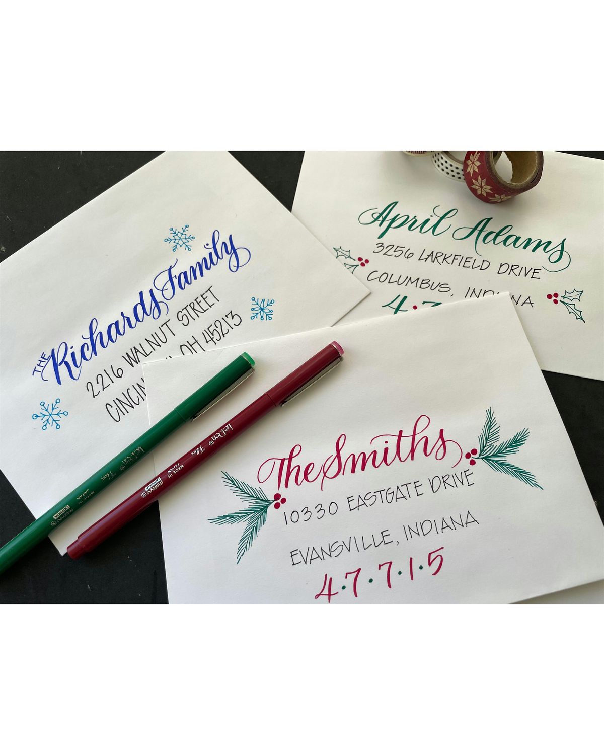 Hand Lettering Your Holiday Envelopes