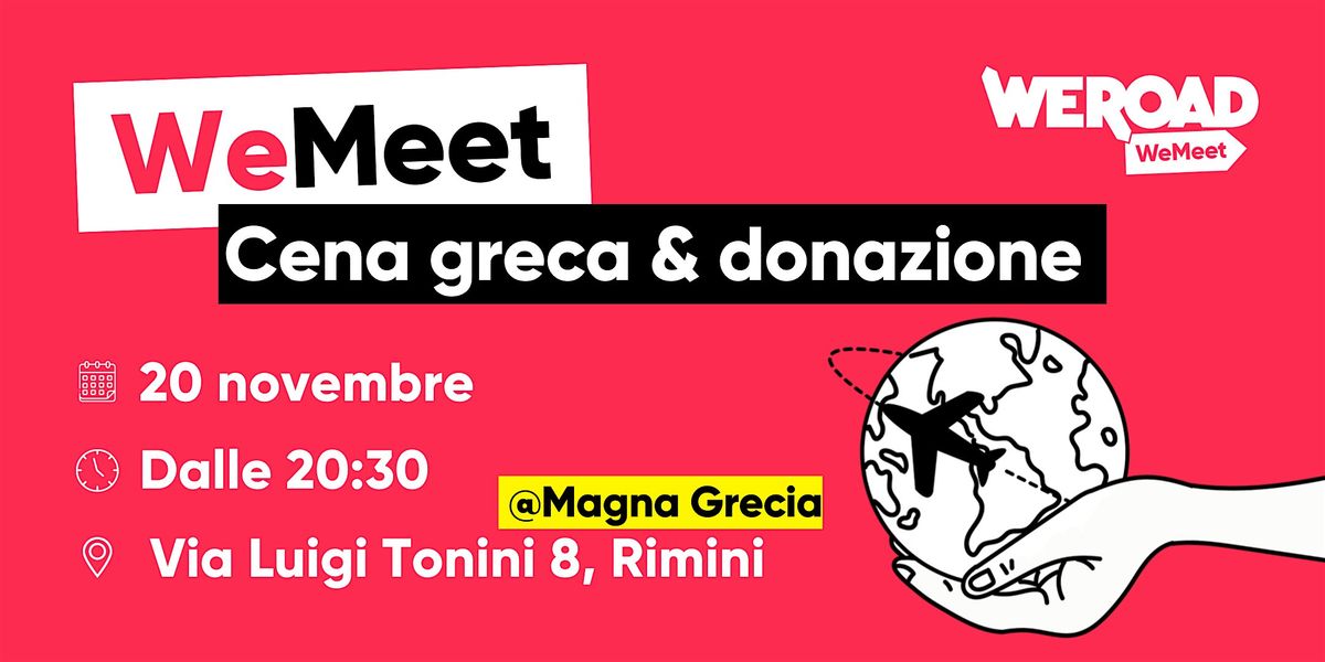 WeMeet| Cena greca & donazione