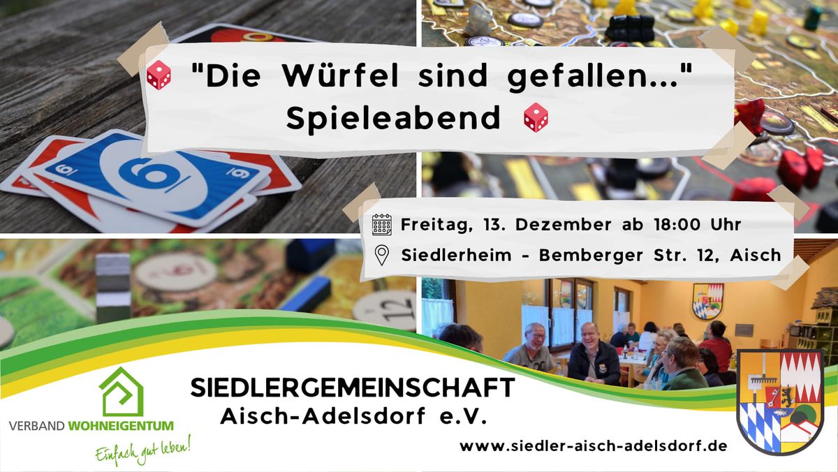 \ud83c\udfb2 "Die W\u00fcrfel sind gefallen\u2026" \ud83c\udfb2 - Spieleabend