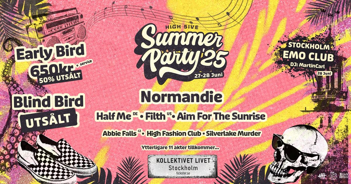 High 5ive Summer Party '25, 27-28 Juni | Kollektivet Livet Bar & Scen