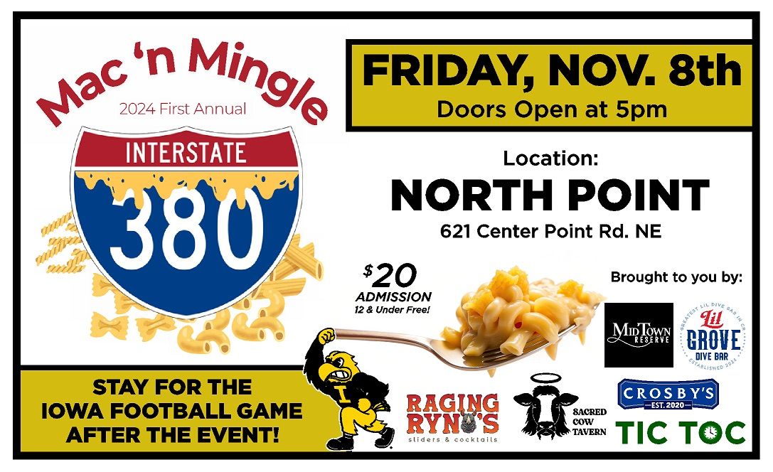 1st Annual Mac n Mingle - Iowa vs UCLA "Mac n Cheese" pregame event