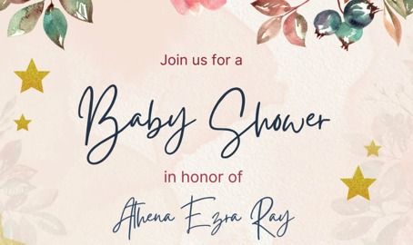 In Honor of Baby Athena Ezra Ray, Please join us in celebrating the newest addition to our family.