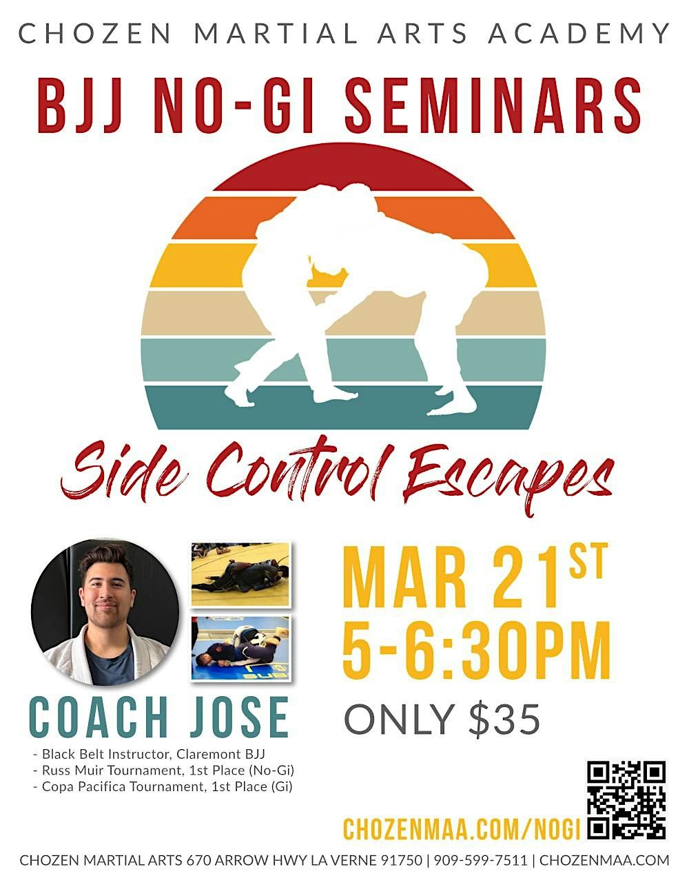 BJJ No Gi Side Control Escapes with Coach Jose