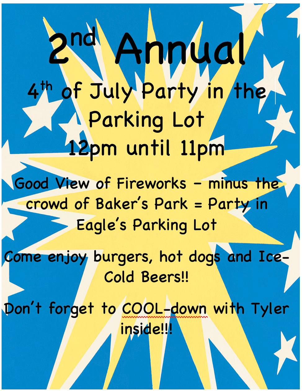 2nd Annual 4th of July Party in Parking Lot