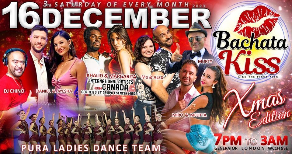 Bachata Kiss, Xmas Edition - Bachata classes and parties in London ...