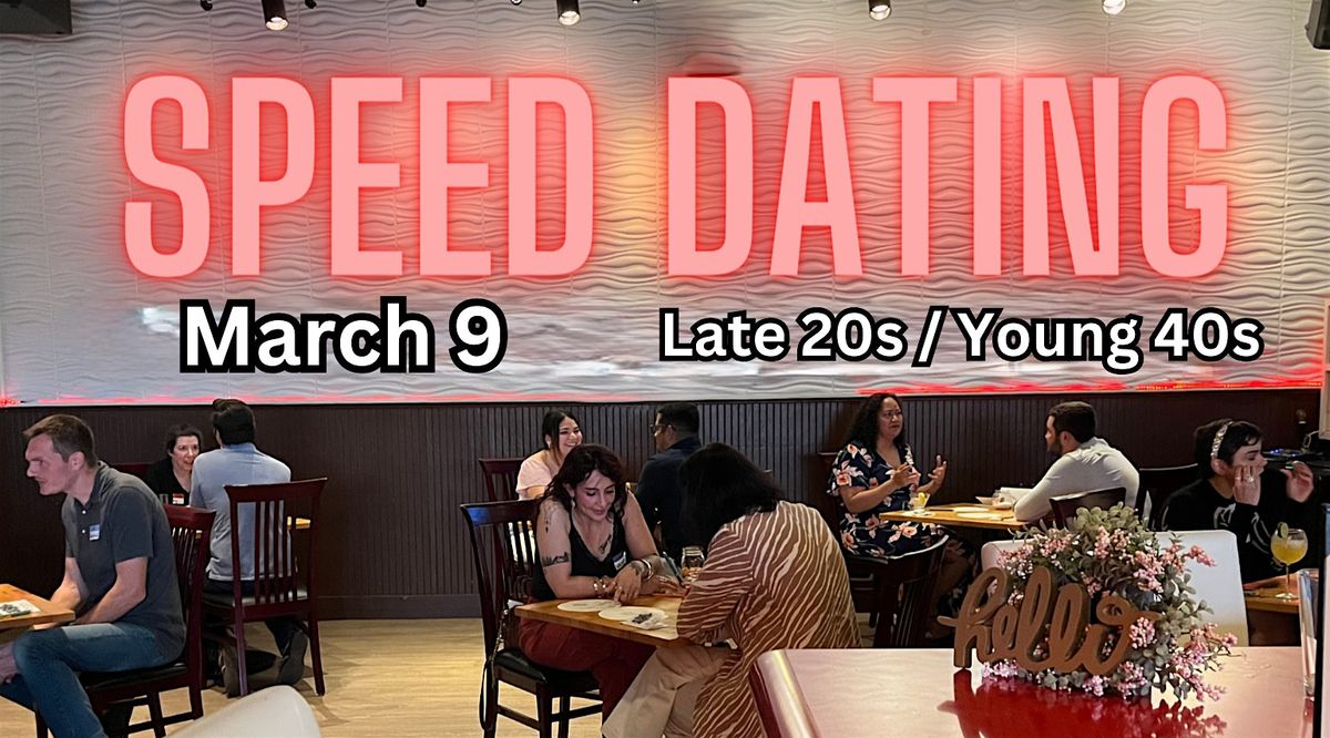 Speed Dating (Late 20s \/ Young 40s )