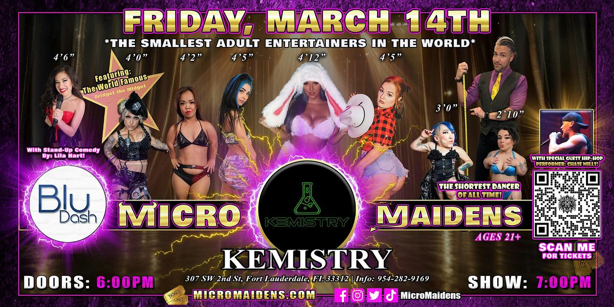 Fort Lauderdale, FL - Micro Maidens Dwarf Dancers @Kemistry Nightclub