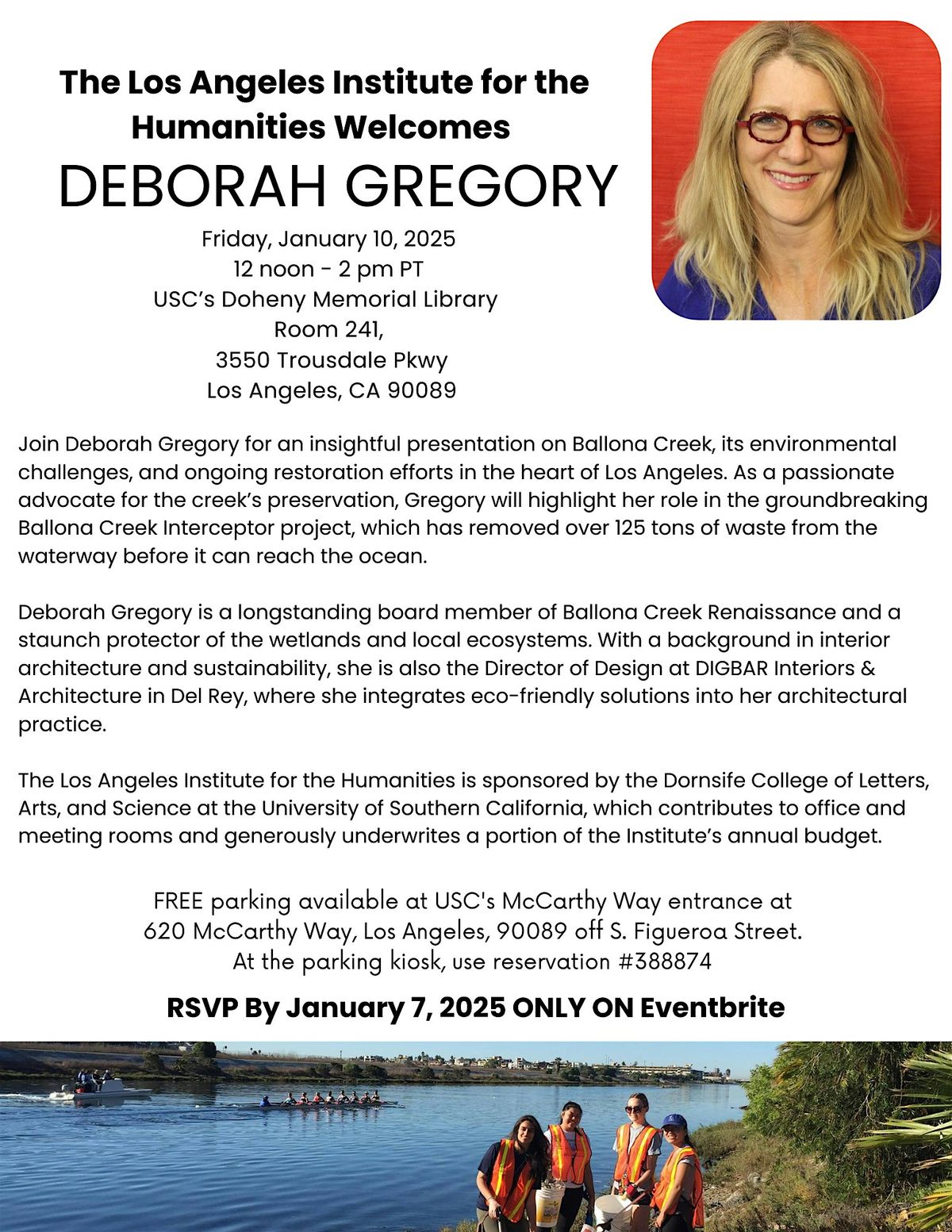 Los Angeles Institute for the Humanities at USC Welcomes Deborah Gregory