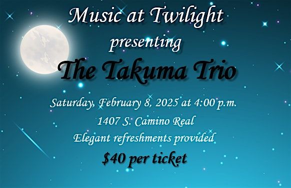 Music at Twilight featuring the Takuma Trio