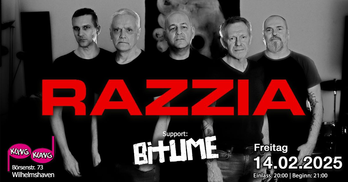 RAZZIA + Support: Bitume | KLING KLANG, Wilhelmshaven