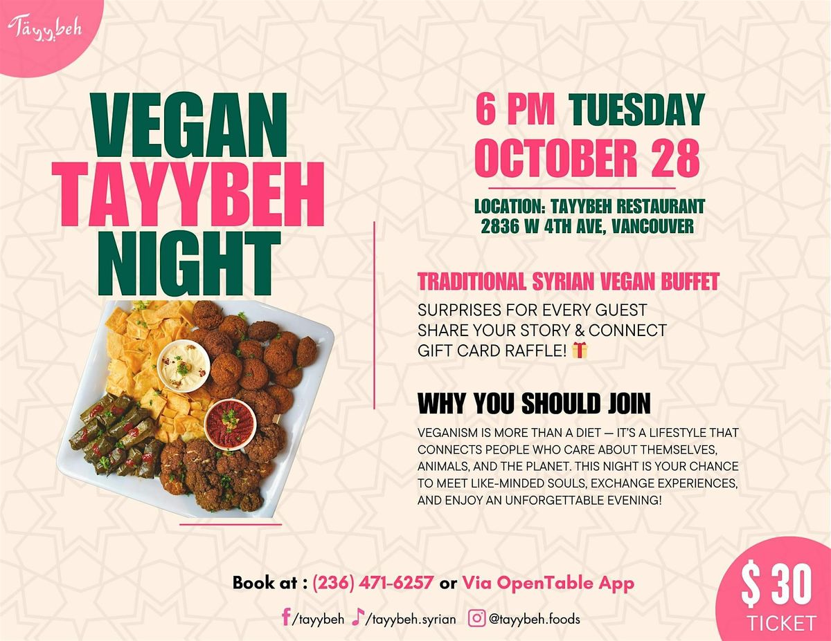 Vegan Night at Tayybeh