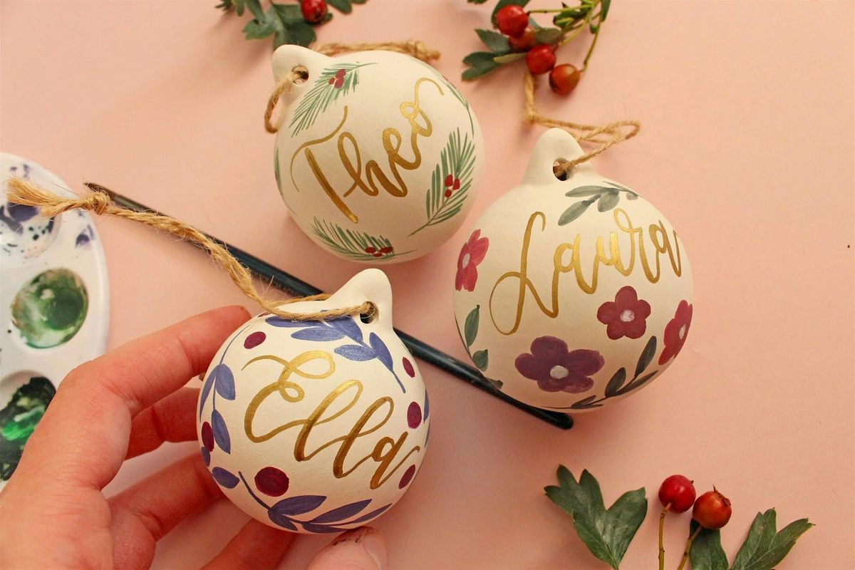 Festive Bauble Lettering & Painting Workshop