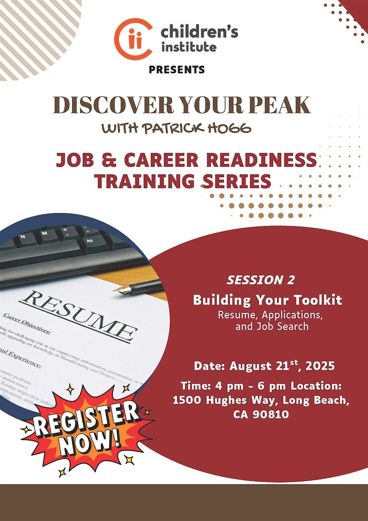 JOB & CAREER READINESSTRAINING SERIES (DYP)