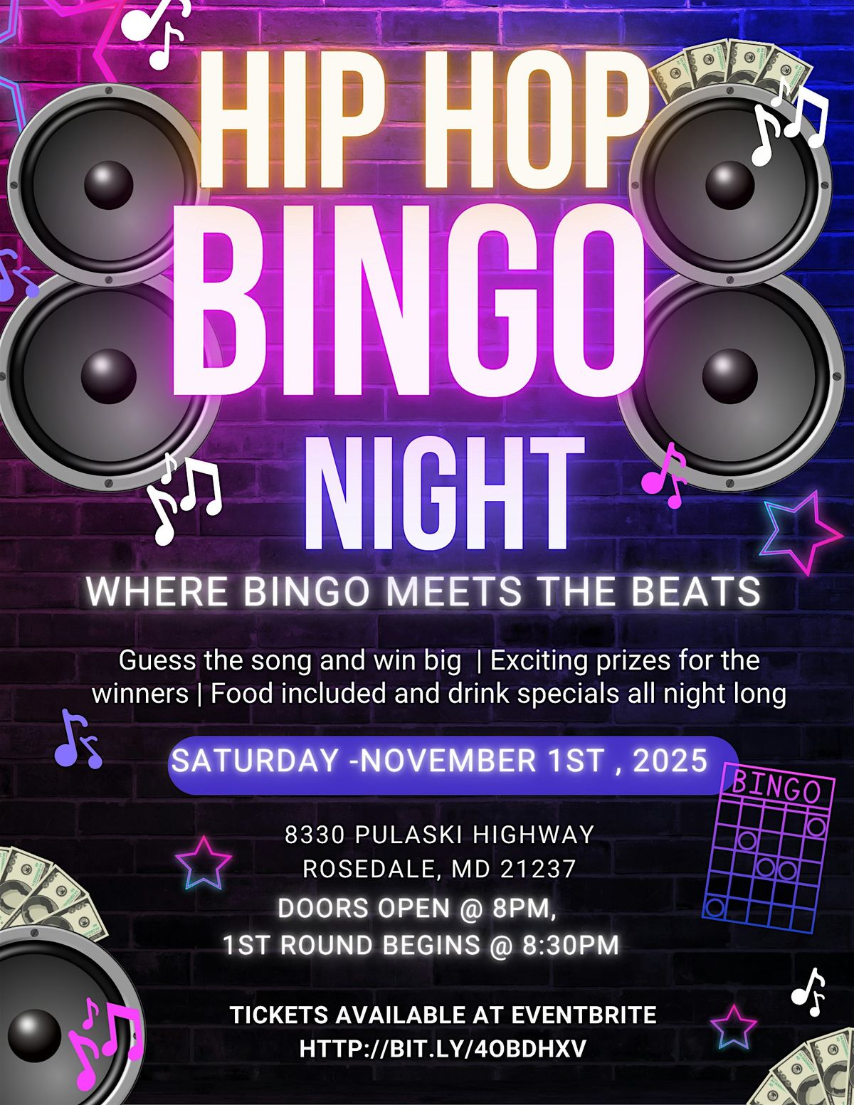 HIP HOP and  R&B  BINGO NIGHT