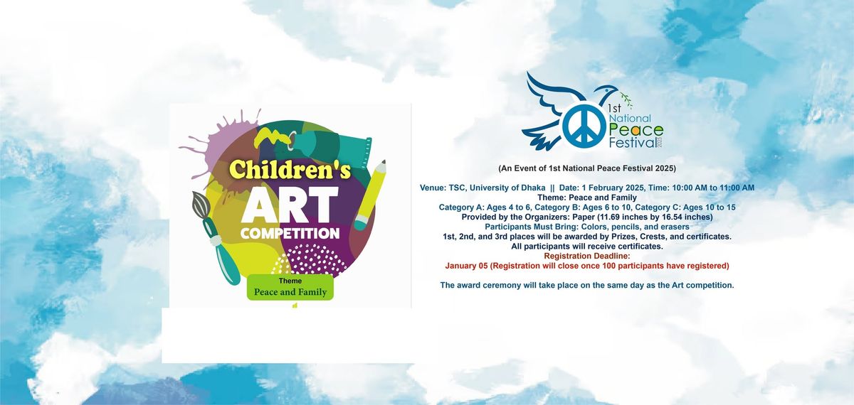 Children's Art Competition (An Event of 1st National Peace Festival 2025)