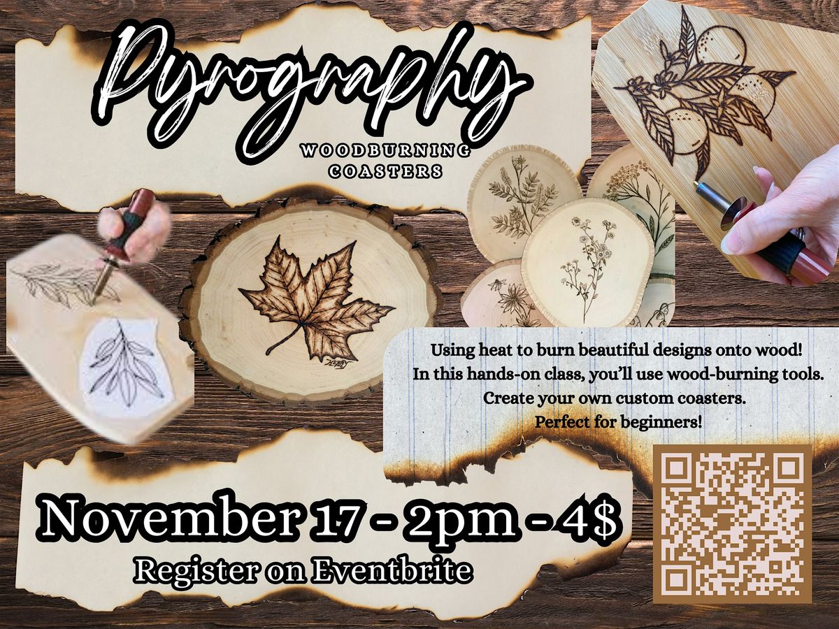 Wood Burning Coasters Afternoon