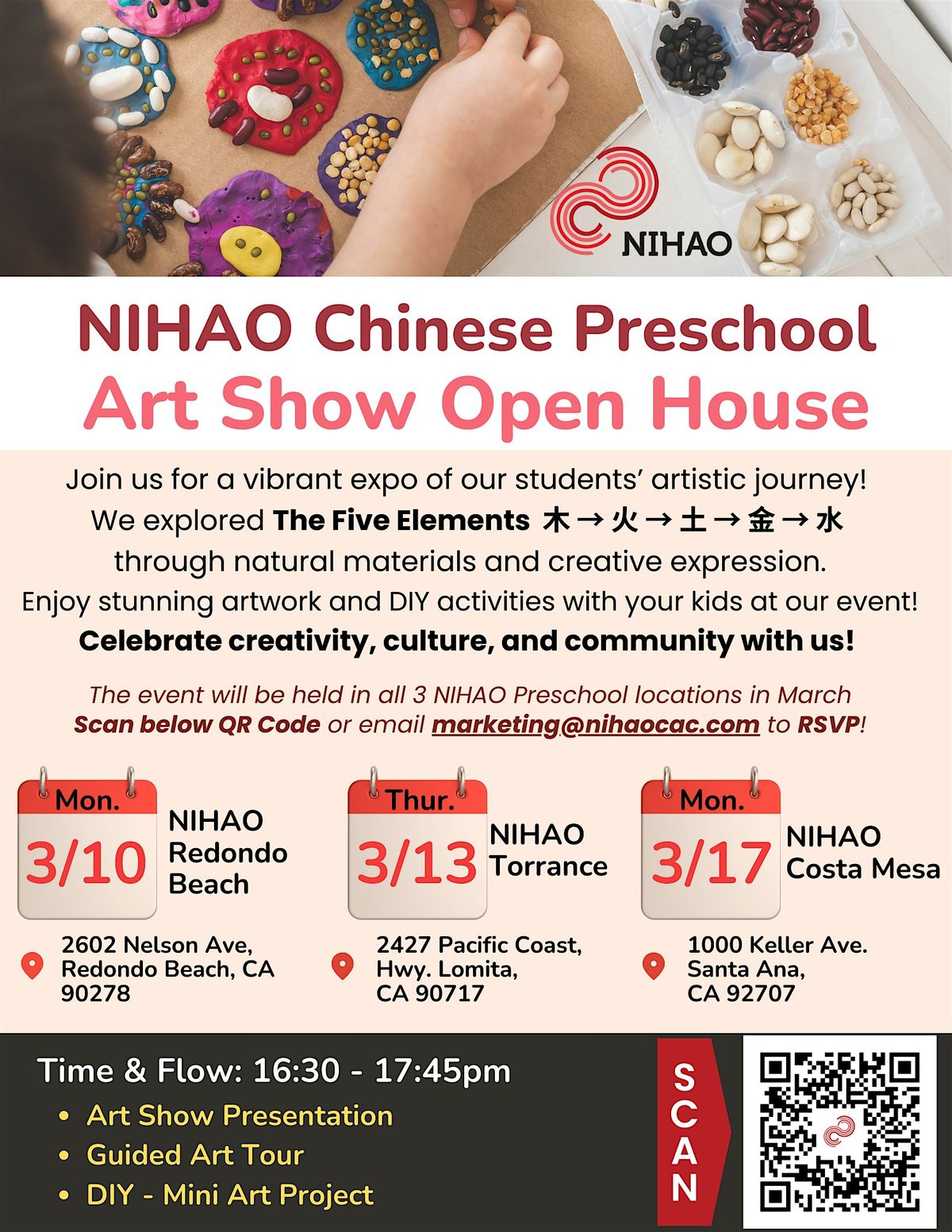 NIHAO Preschool Open House: Student Art Show (Redondo Beach)