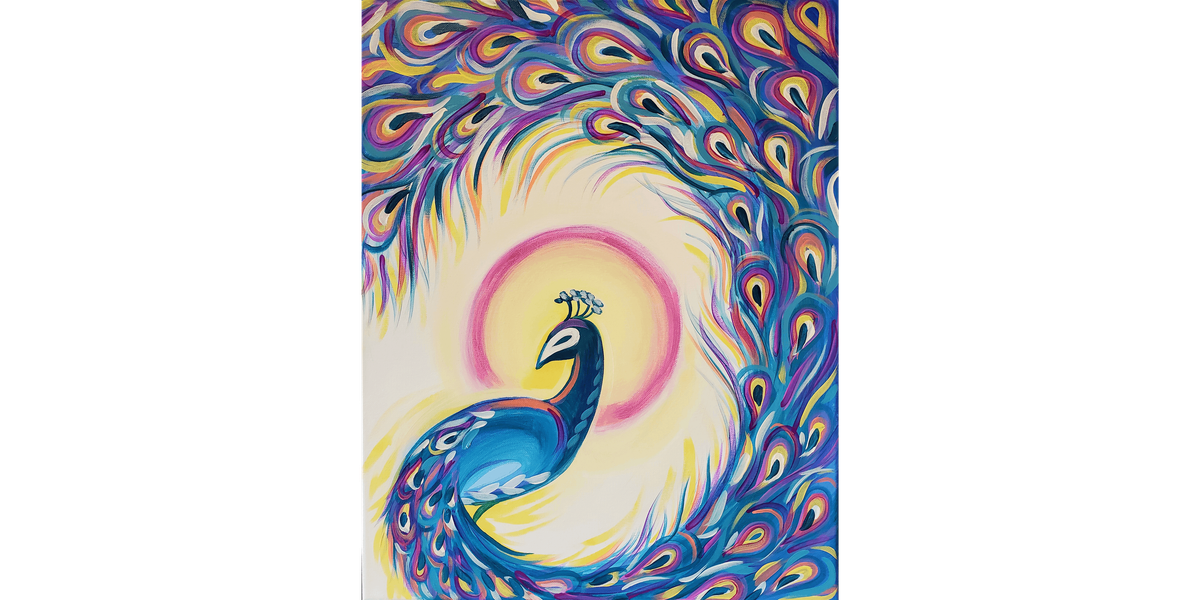 Plumed Peacock - Paint and Sip in Cincinnati | Classpop!\u2122