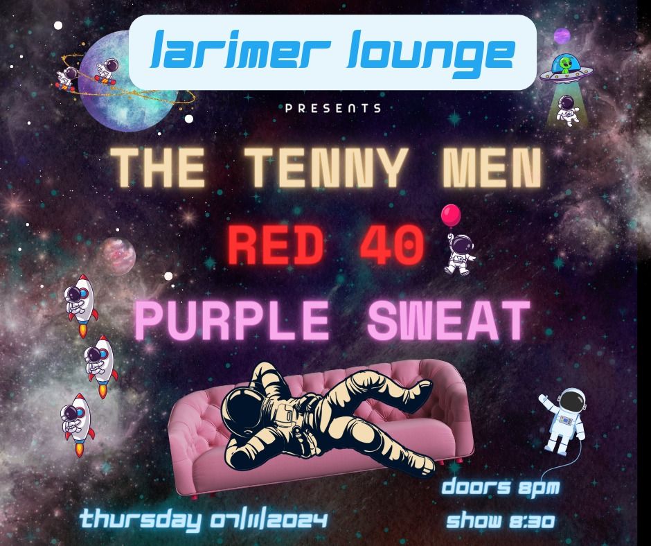 The Tenny Men w\/ Red40 + Purple Sweat