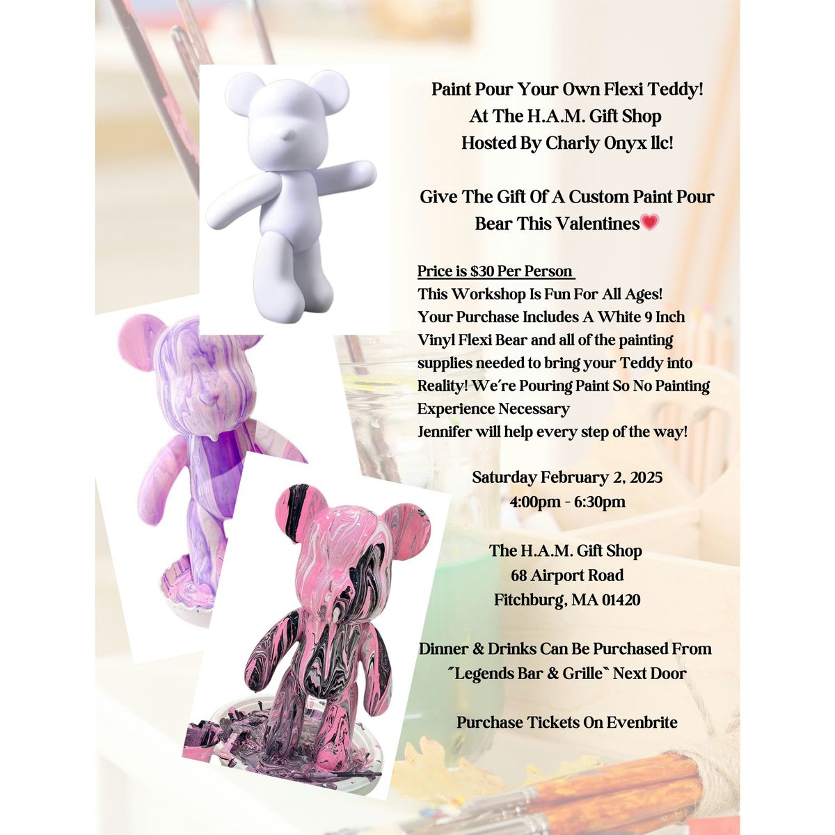 Paint Pour Your Own Flexi Teddy!