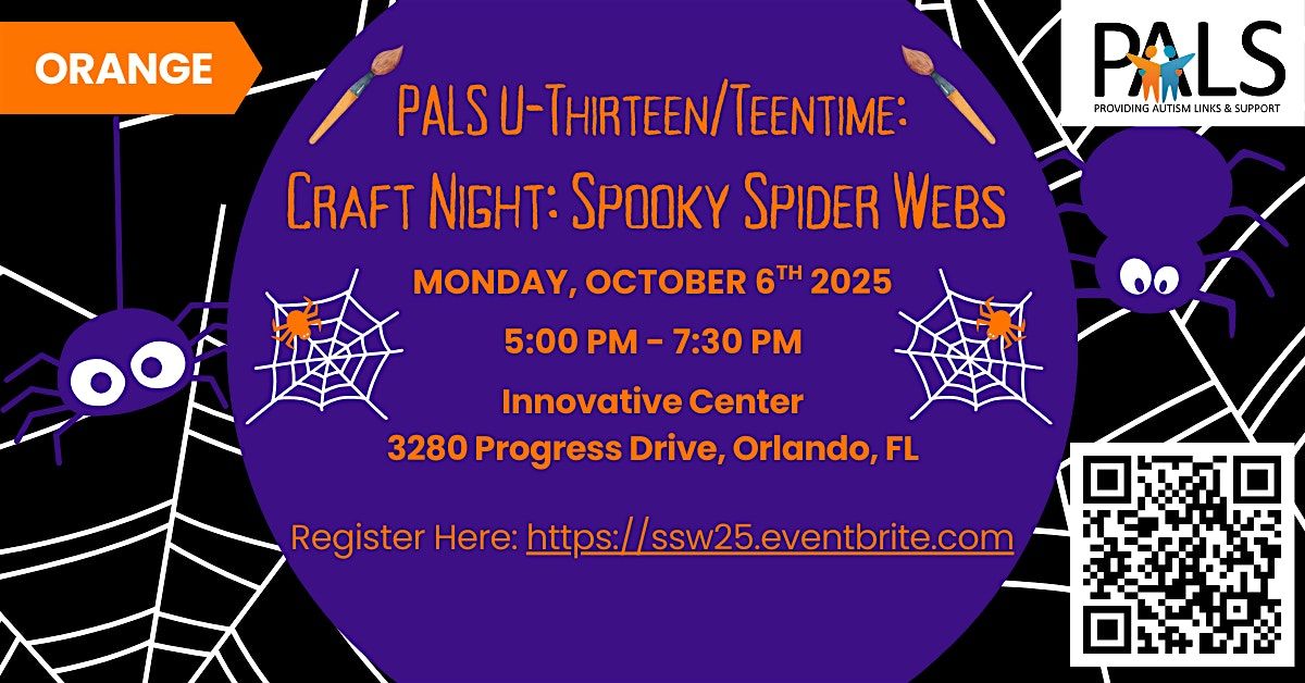 PALS U13\/TeenTime Craft Night: Spooky Spider Webs