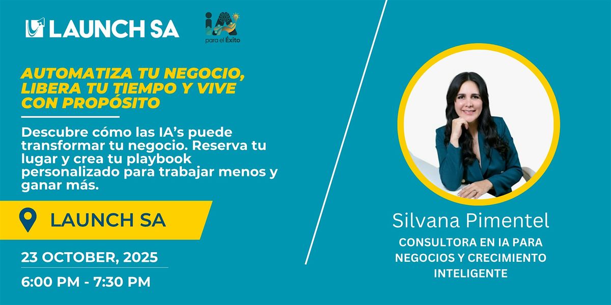 Automatiza tu negocio, libera tu tiempo y vive con prop\u00f3sito