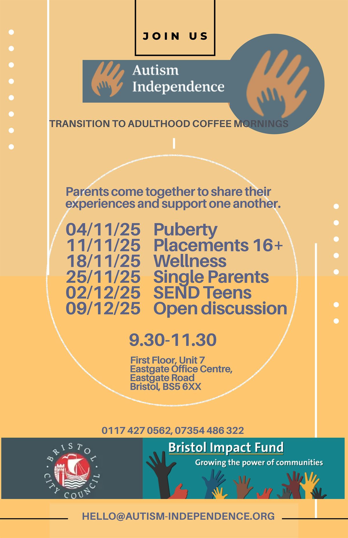 Transition to Adulthood Coffee Morning- Open Discussion