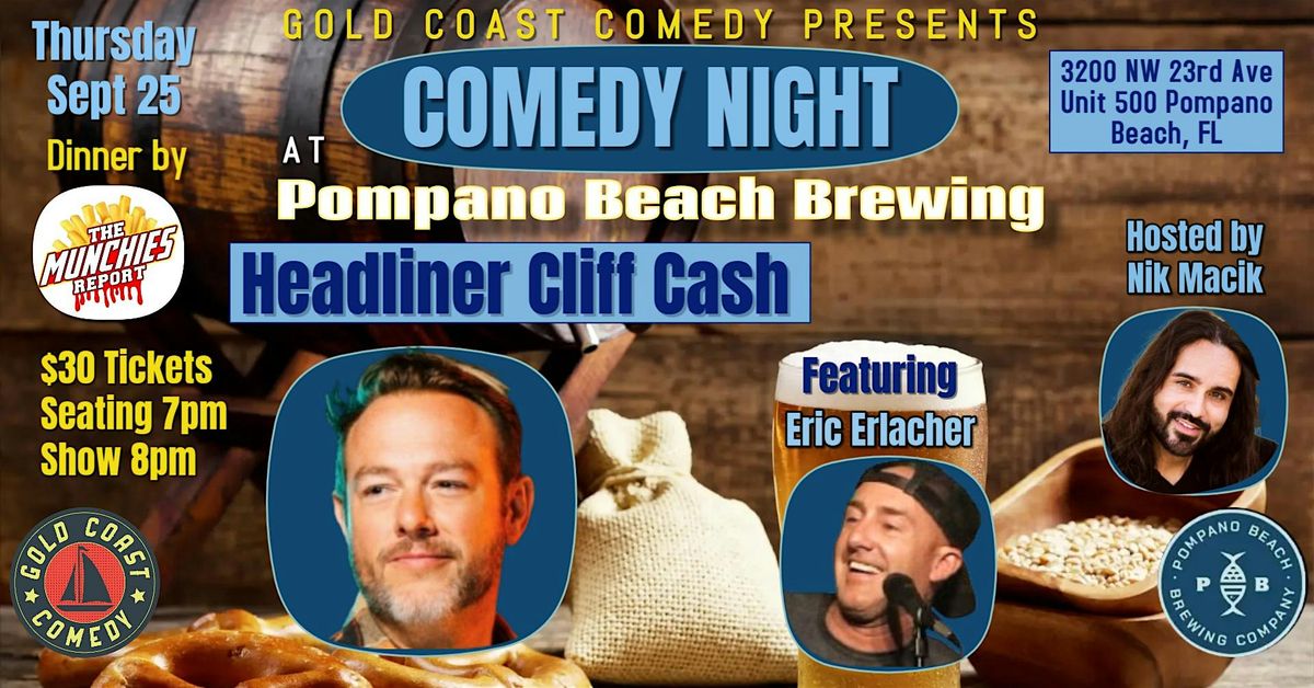 Cliff Cash at Pompano Beach Brewing Company 1 Night Only!