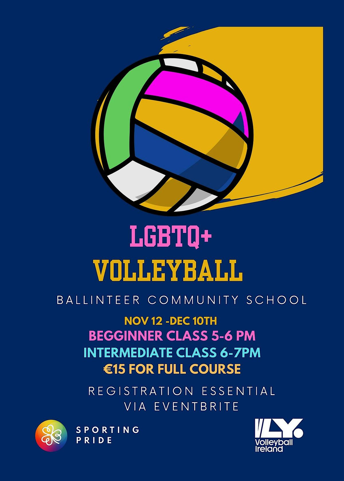 LGBTQ+ Volleyball programme - Nov 12th