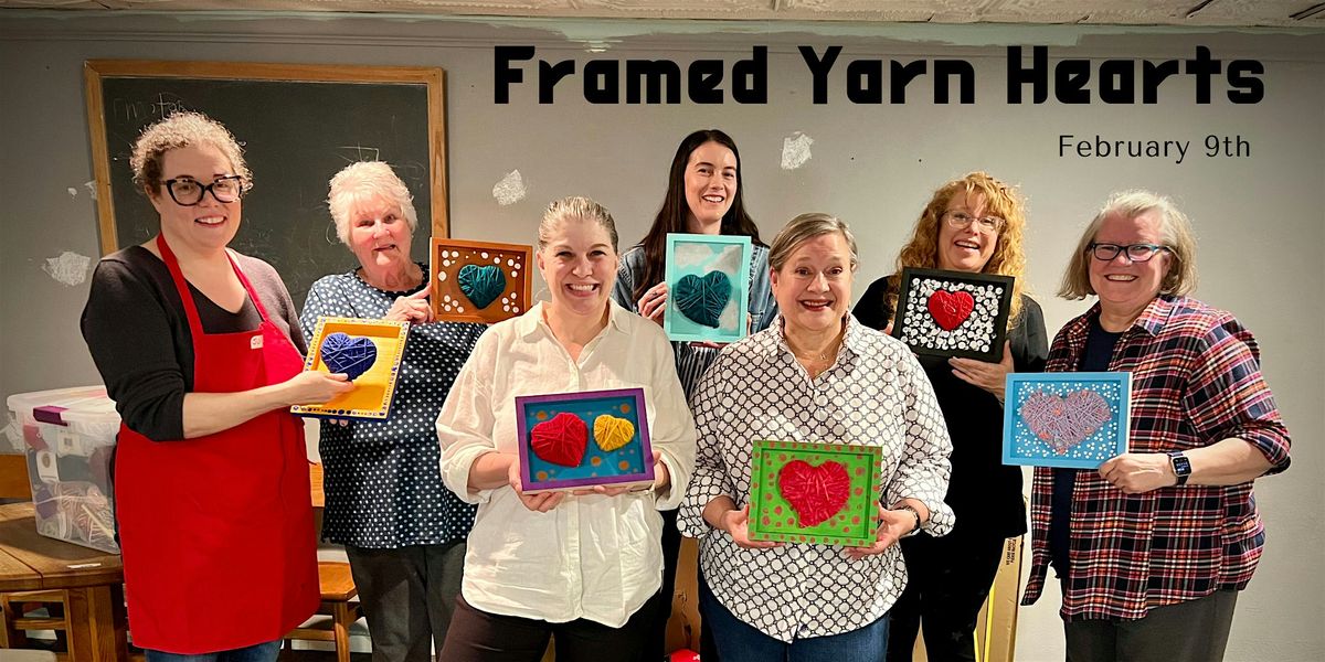 Framed Yarn Hearts