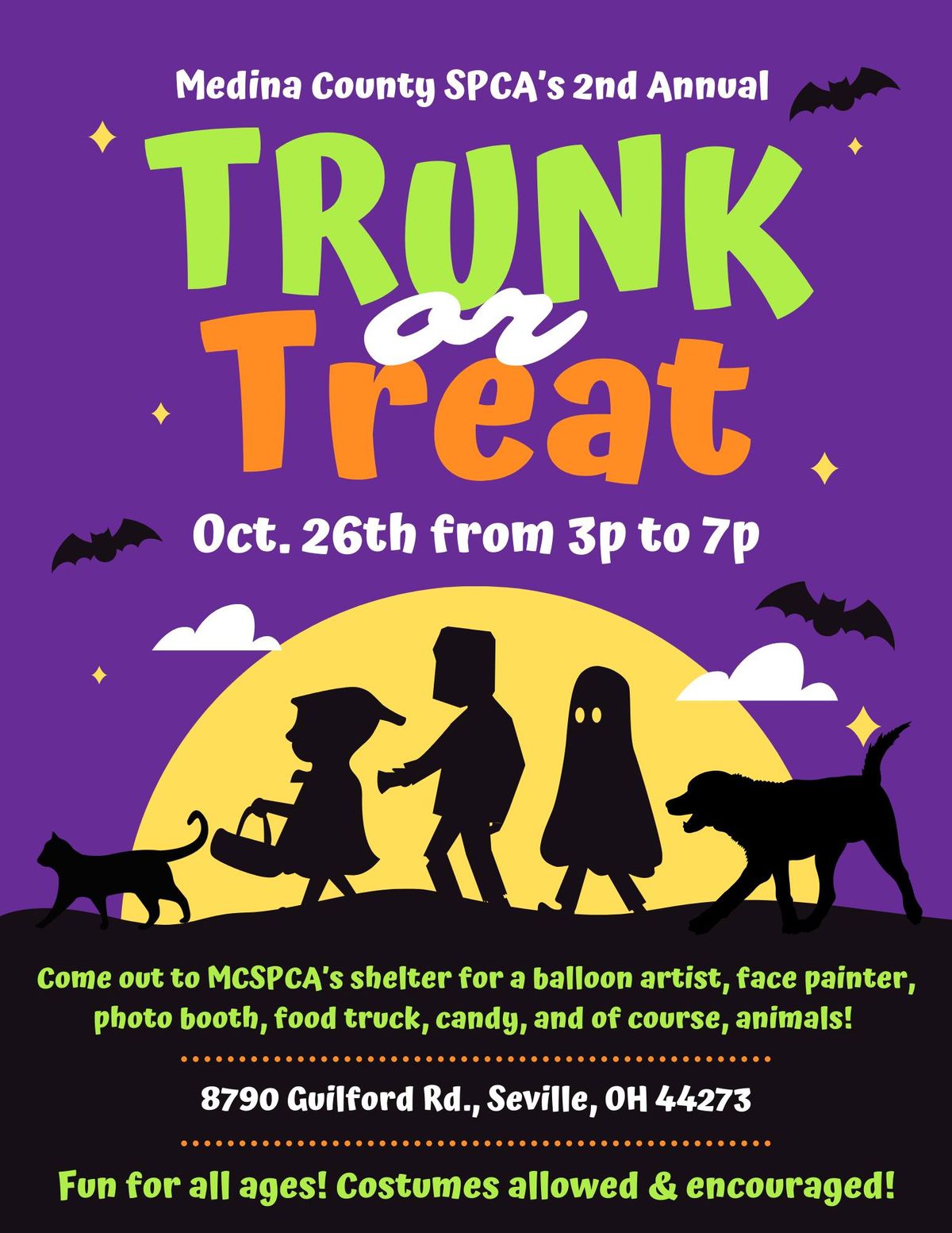 MCSPCA's 2nd Annual Trunk or Treat