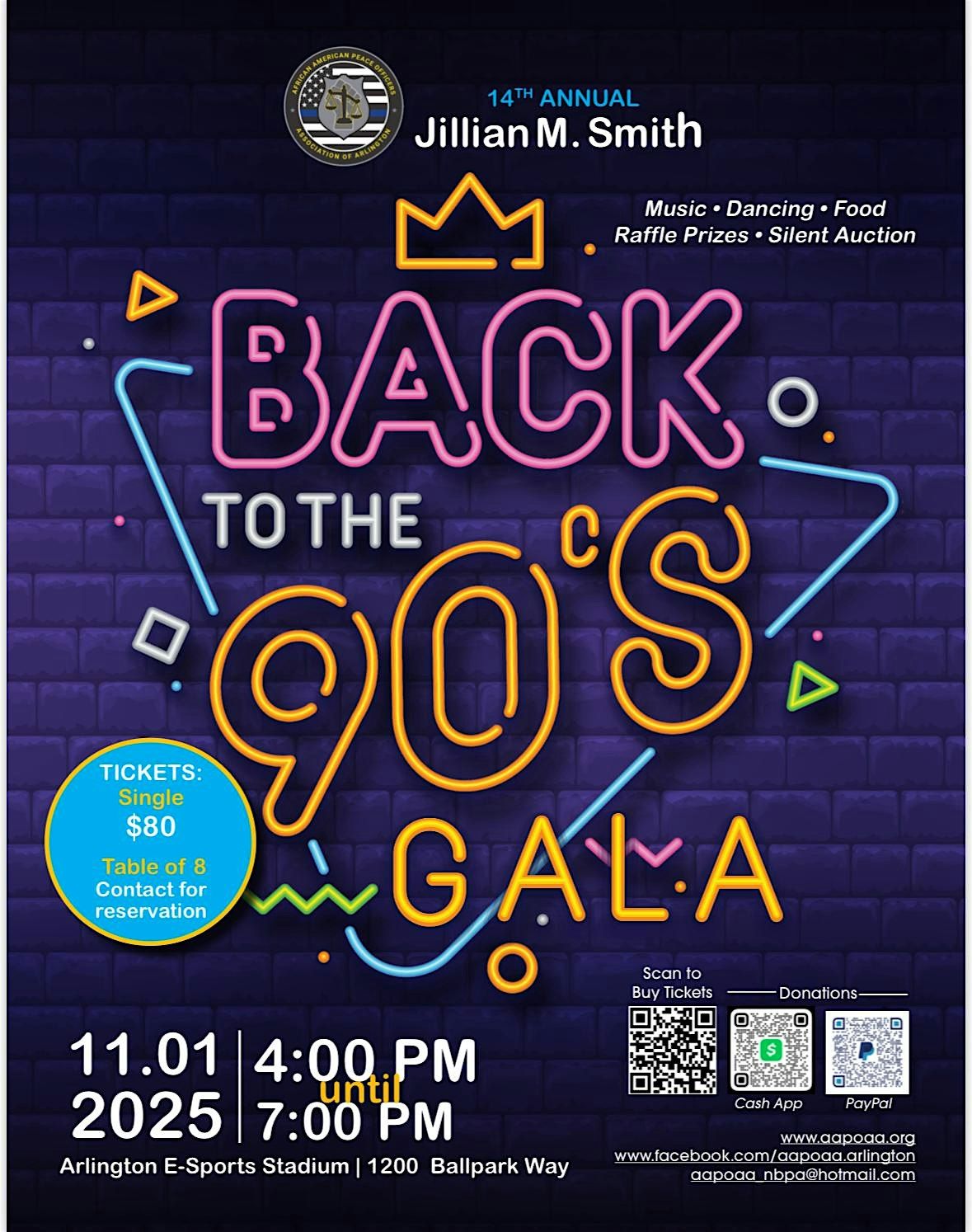 14th Annual Jillian Michelle Smith Gala: Back to the 90's