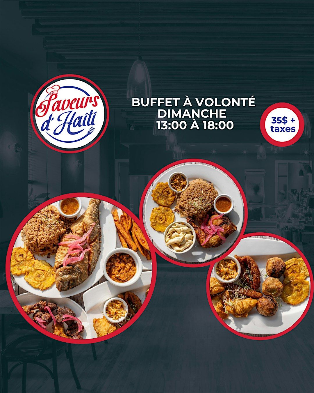 Buffet Haitien \u00e0 volont\u00e9