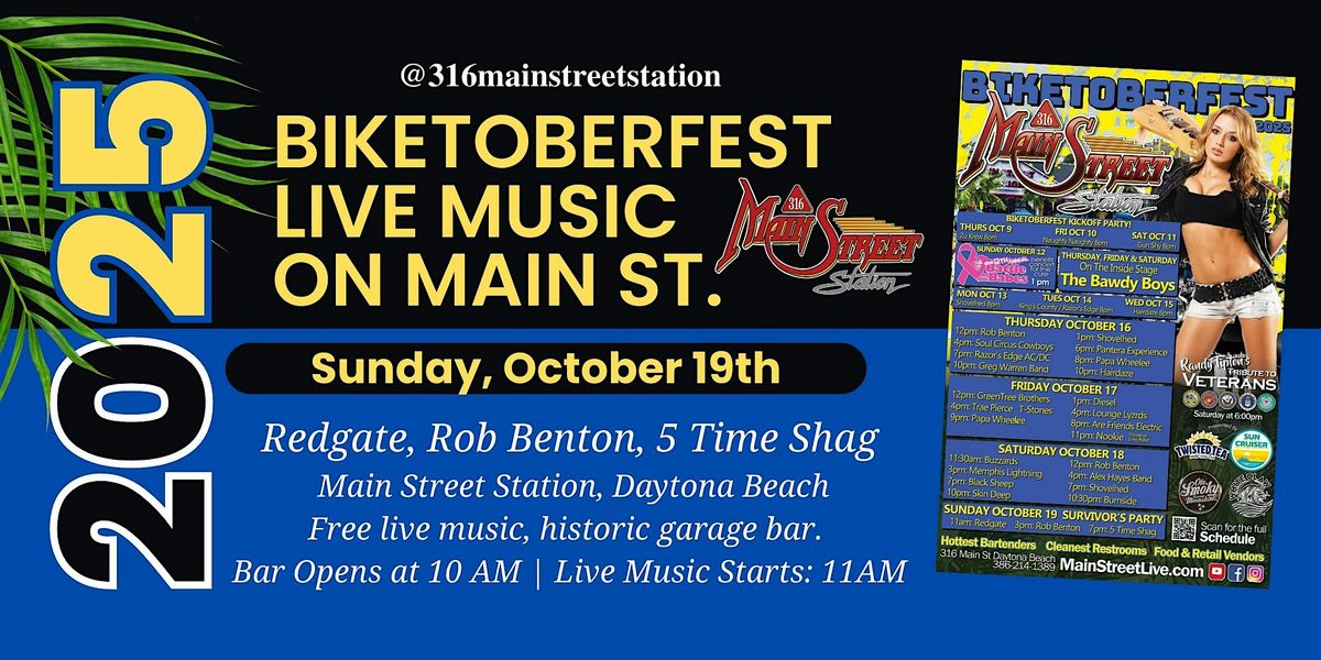 Biketoberfest Survivors Party at Main Street Station Historic Garage Bar