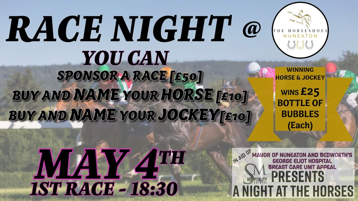 Charity Race Night @ The Horseshoes Nuneaton