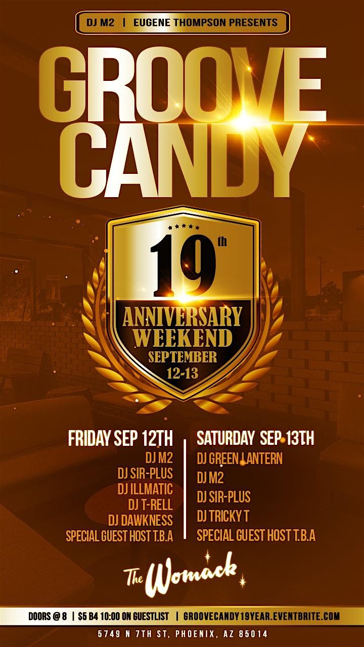 Groove Candy 19 Year Anniversary Weekend